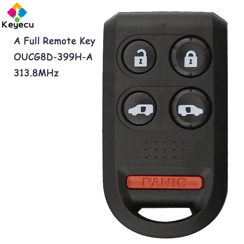 

KEYECU Keyless Entry Remote Car Key With 5 Buttons 313.8MHz for Honda Odyssey 2005 2006 2007 2008 2009 2010 Fob OUCG8D-399H-A