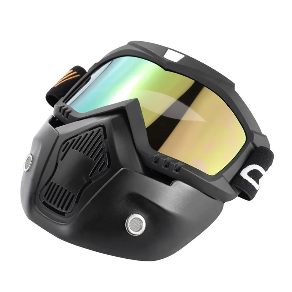 Маска на все лицо Mortorcycle Военная съемная очки для лыжного спорта и велоспорта с