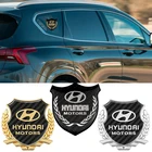 Стайлинг автомобиля Наклейка на окно из углеродного волокна для Hyundai Azera Elantra Genesis Tiburon акцентная Соната IX35 I30 I10 эмблема Санта-Клауса