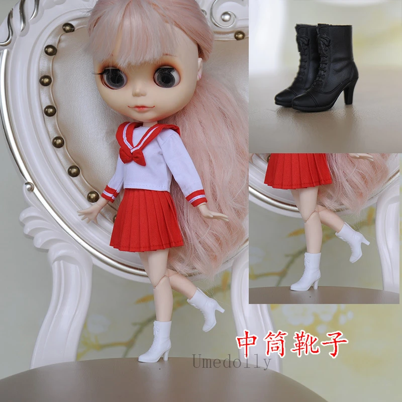 1 пара сапоги на среднем каблуке 2 см для кукол Azone Blyth Licca 1/6 | Игрушки и хобби