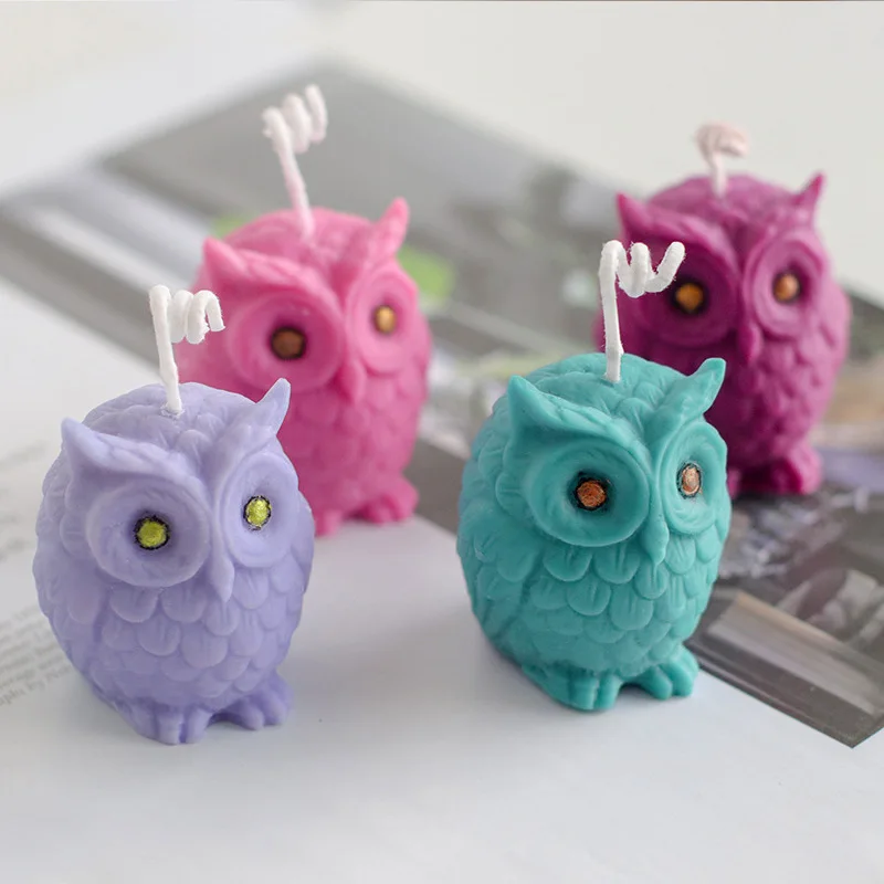 

Owl Shape Silicone Mould 3D Owl Candle Mold DIY Handmade Resin Mold for DIY Candle Handmade Craft Making Plaster Wax Candle