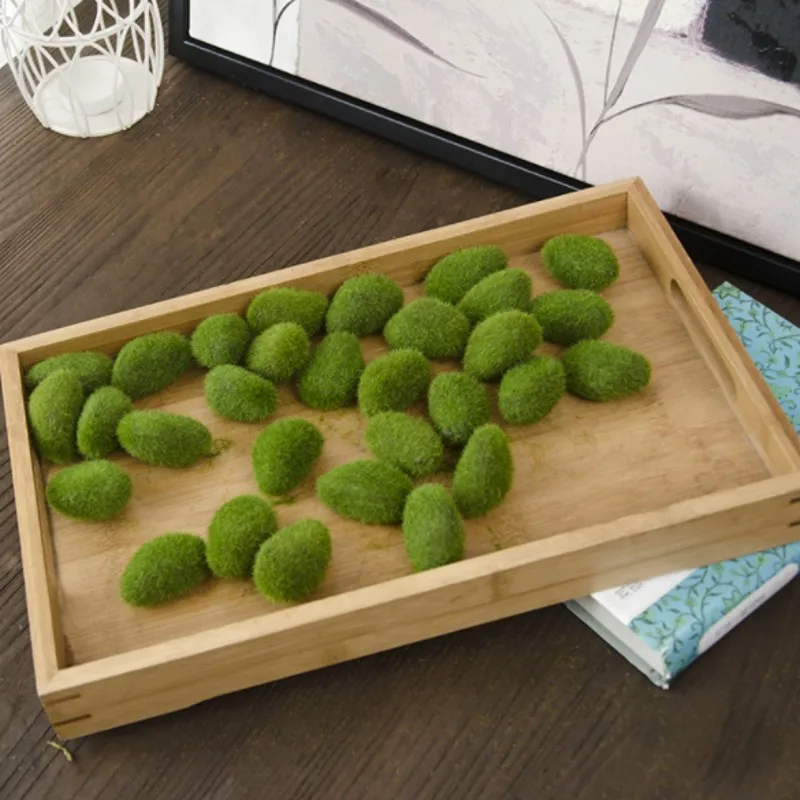 30pcs 1 сумка искусственный зеленый мох шар искусственный камень имитация завод DIY Украшение для магазина окна отеля дома офиса Завод Настенный декор - Цвет: 30pcs