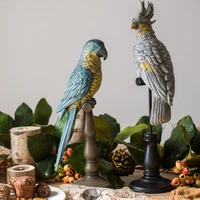 mgtcolor parrot ornaments resin iron decoration birds animal crafts home living room decoration supplies creative gifts