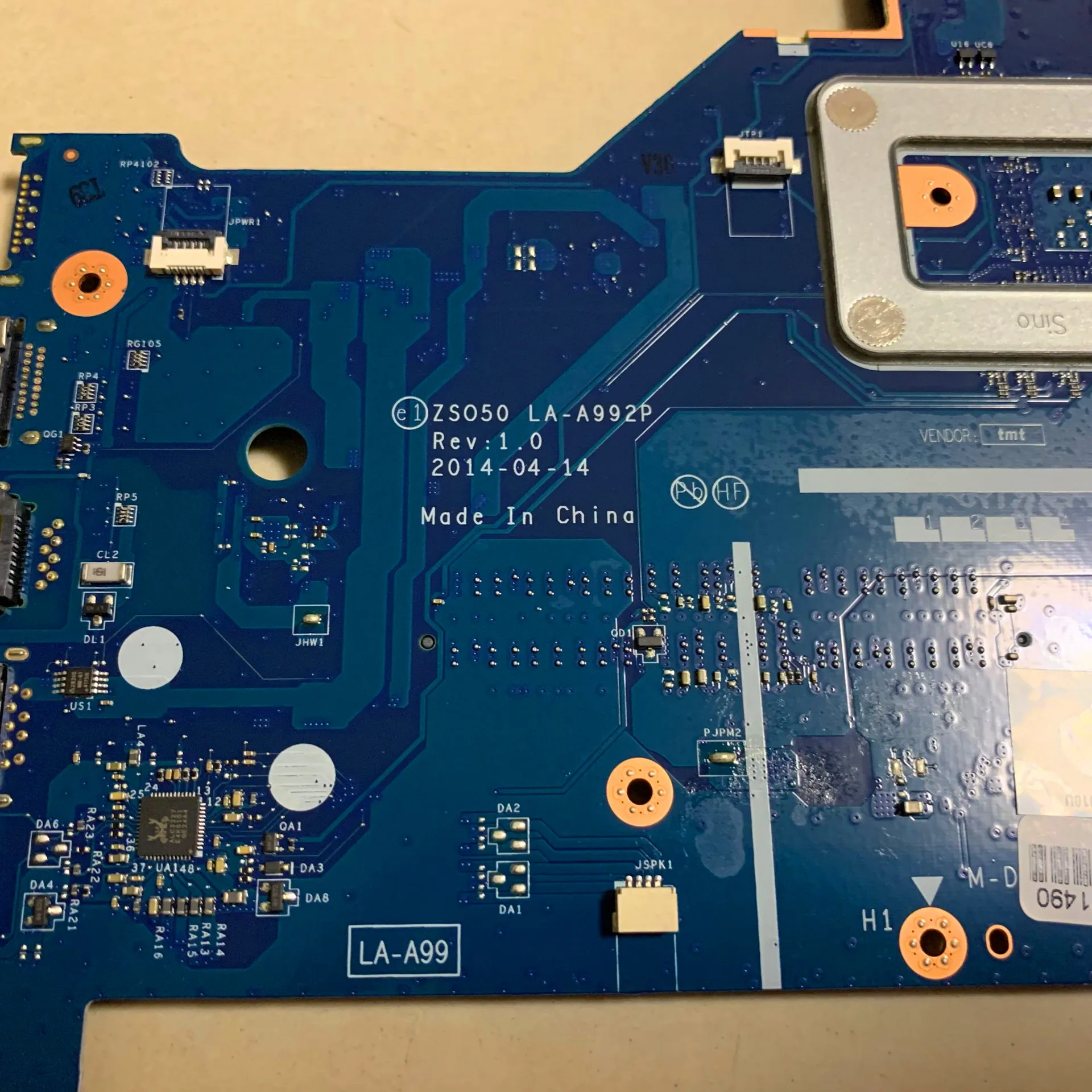 

FOR HP Pavilion 15-R 250/G3 Genuine laptop motherboard ZS050 LA-A992P DDR3L WITH I7-4500/4510U CPU 100% fully tested