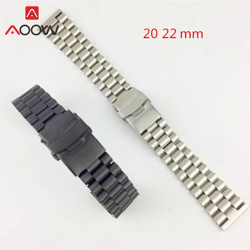 Ремешок складной мужской из нержавеющей стали 20/22 мм