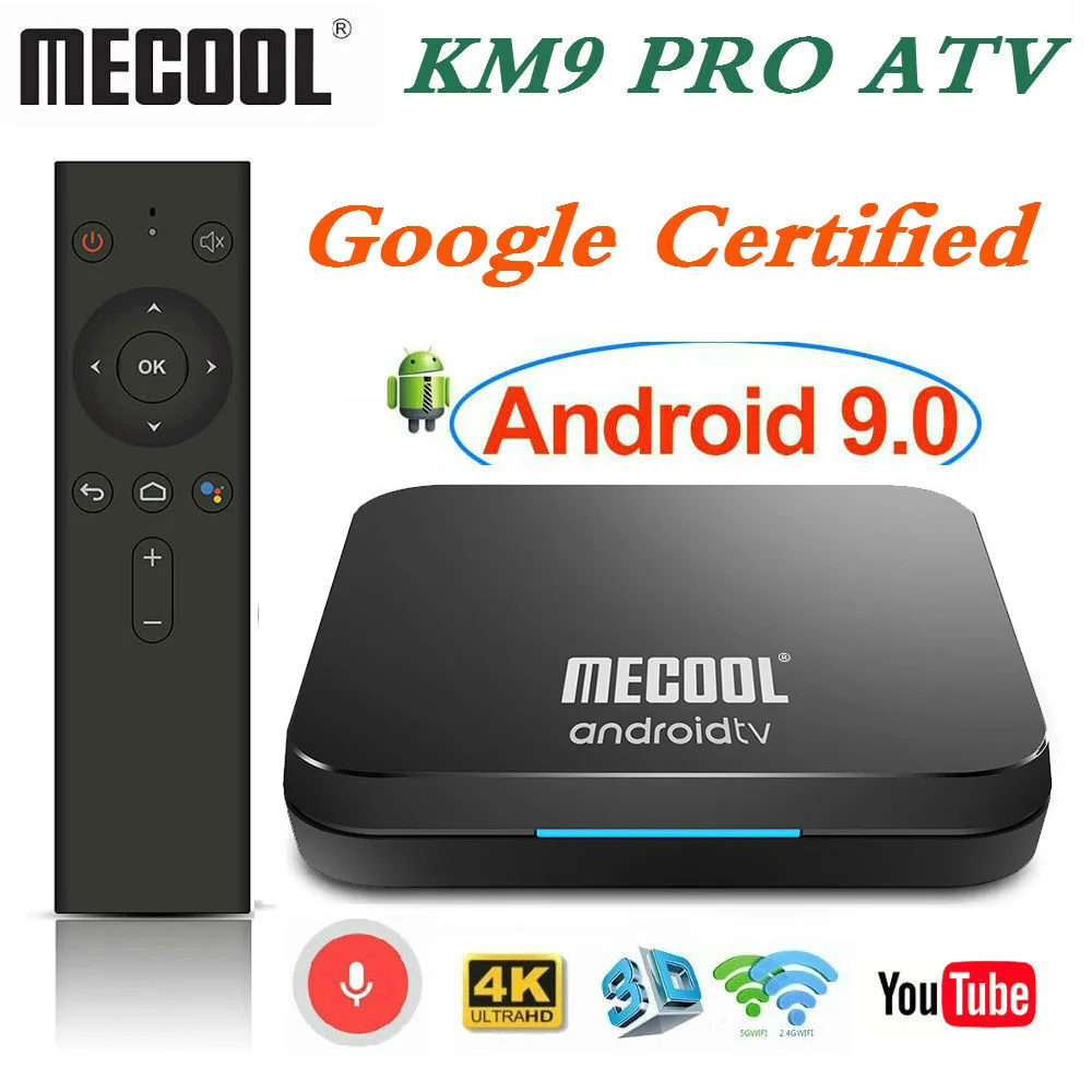 4 ГБ ОЗУ 32 Гб ПЗУ Mecool KM9 PRO ТВ приставка Android 9,0 Google Сертифицированный S905X2 4K медиаплеер 2,4/5G WiFi KM3 ТВ смарт-приставка