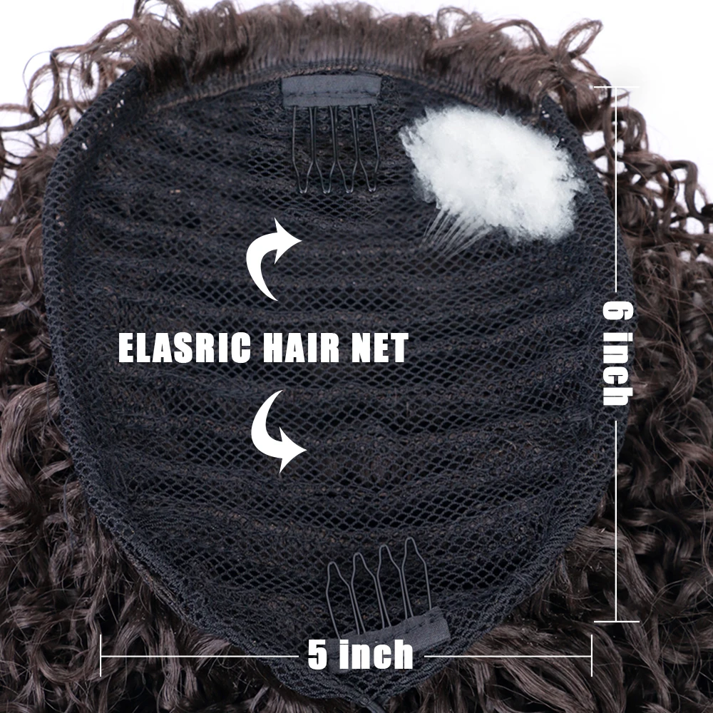 Кудрявые афро кудрявые конский хвост Афро американский короткий обруч