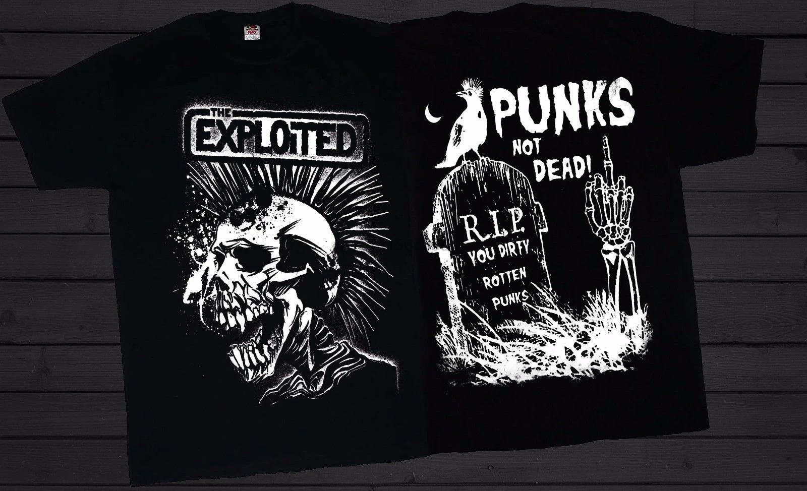 The exploited Punks Not Dead шотландский панк Рок бан T_shirt Размеры S до 6XL|Мужские футболки| |