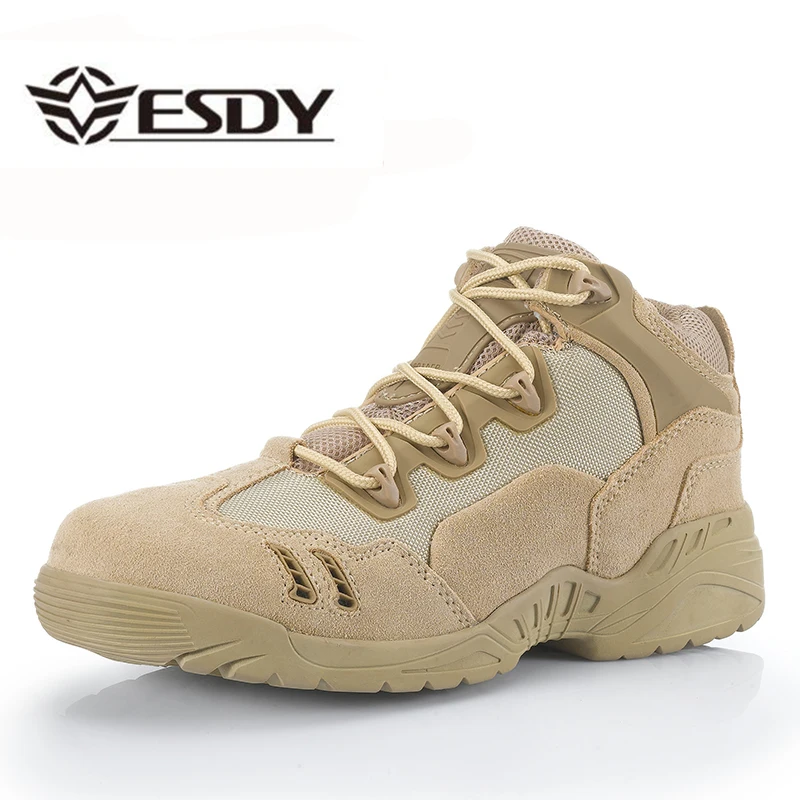 Армейские ботинки из натуральной кожи мужские дезерты в стиле милитари осенние