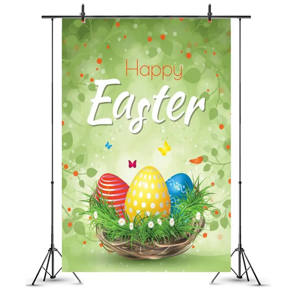 

Green Leaves Light Polka Dots Bokeh Photography Backdrops Eggs Newborn Baby Shower Kids Birthday Background For Easter Photo