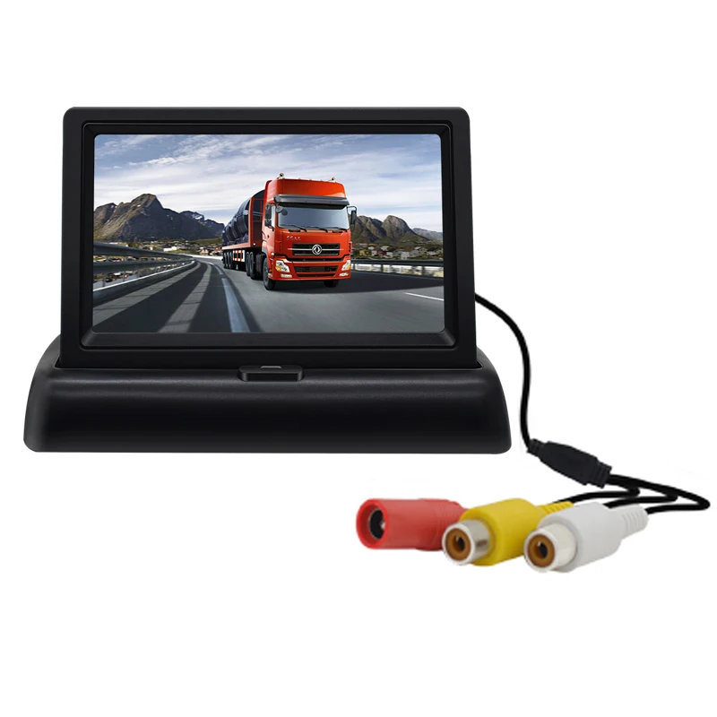 QXNY автомобильные складные мониторы HD видео парковка TFT LCD монитор 4 3 или 5 дюймов