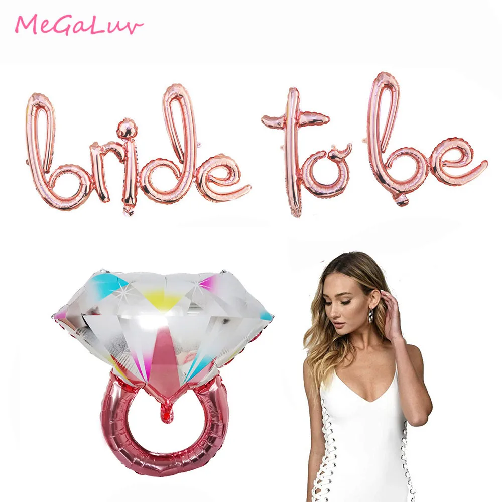 Свадебные украшения "Невеста" из фольгированных букв в розовом золоте для мальчишника до свадьбы, помолвки, душа невесты, девичника.