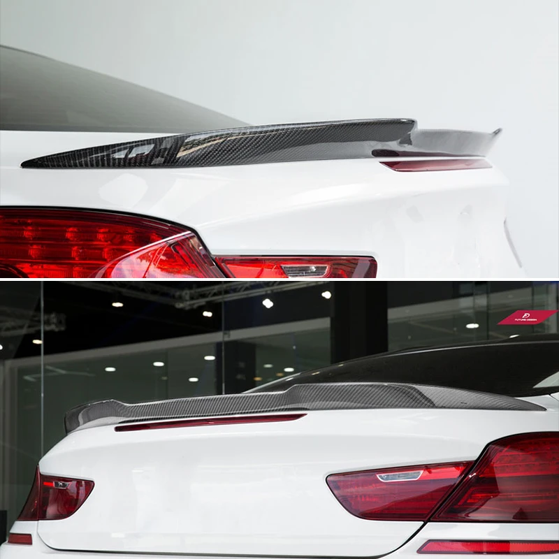 

For BMW 6 Series F12 Spoiler 2012--17 Year 2-door Coupe Cabriolet Rear Wing V Style Sport Body Kit Accessories Real Carbon Fiber