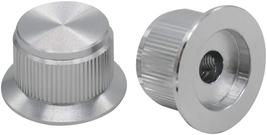 3 stücke silber aluminium legierung potentiometer drehknopf volumen audio elektrische gitarre bass schraube typ 24x145mm d h free global shi