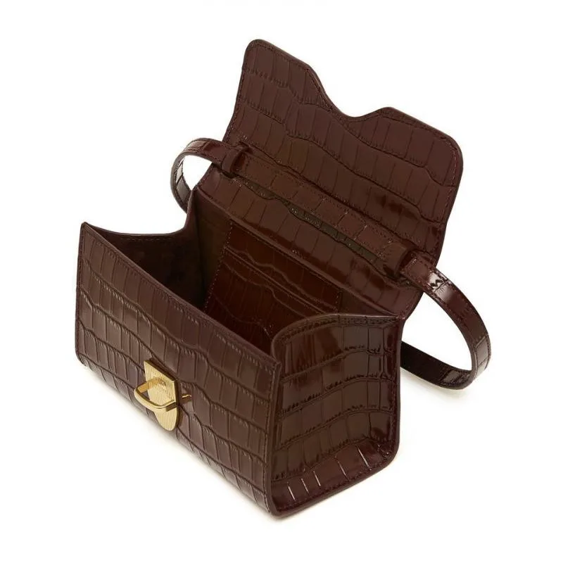 

Women's Bag Net Red Vintage Handbag Square Sling Bag Crocodile Pattern Square Bag Messenger Bag Doctor Bag Mini Bag