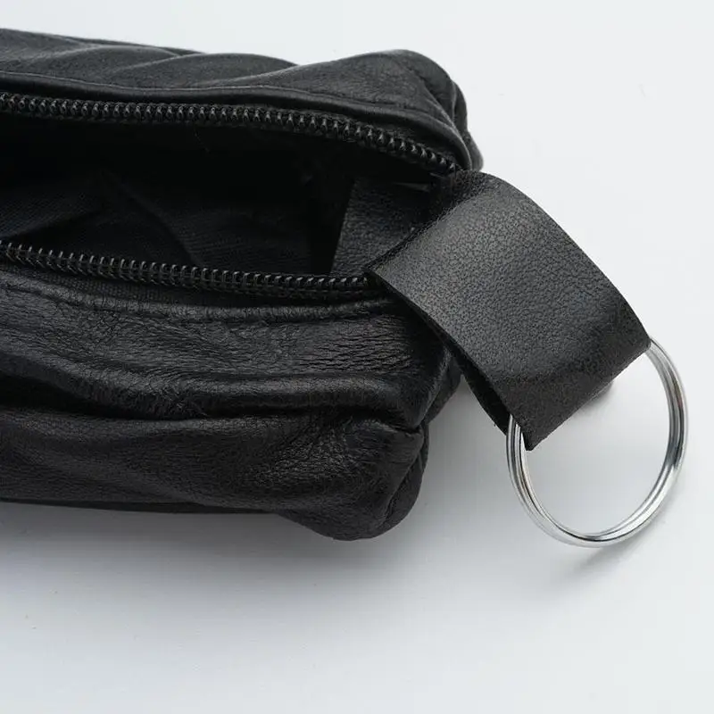 

1pc 12x6cm Portable Black Coin Purse Ultra-light Women Leather Mini Purse For Gifts Multifunctional PU Bag Key Fashion Hand E4G5
