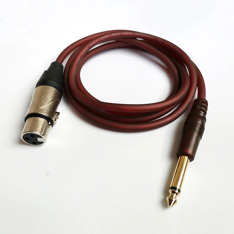Кабель для микрофона премиум класса HIFI 1 5 метра с низким уровнем шума 6 35 мм штекер