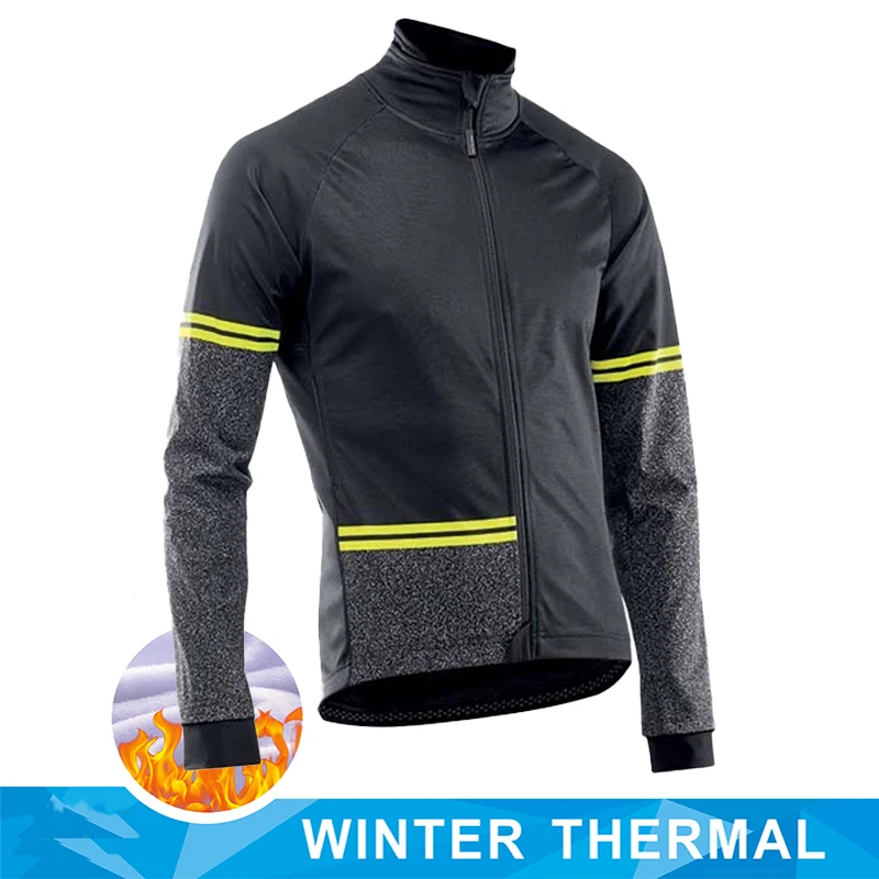 

Winter Men's Long sleeve Keep Warm Thermal Fleece Cycling jersey STRAVA MTB Racing Bike Clothes Bicycle clothing Sportswear Coat