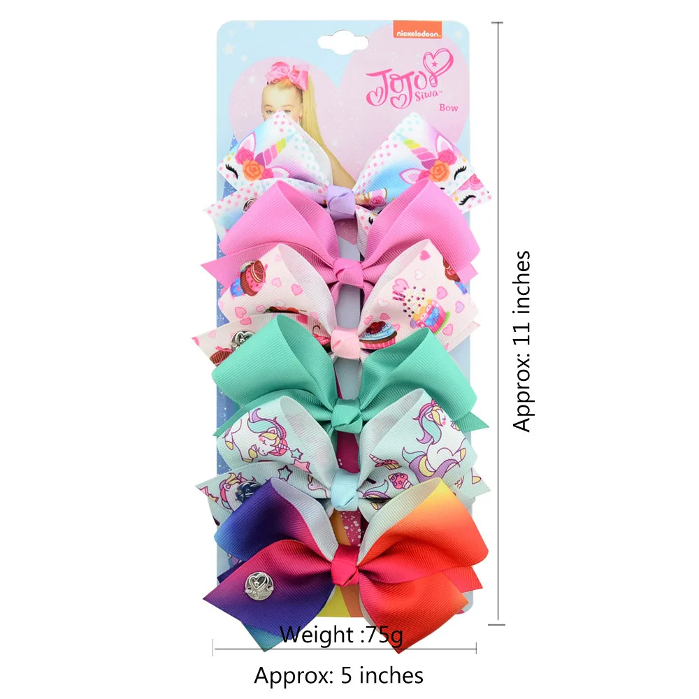 

Children's Hair Accessories Set 54 Colors Jojo Bow 6 Colors One Card Children's Hairpin Baby Headdress Hair Accessories