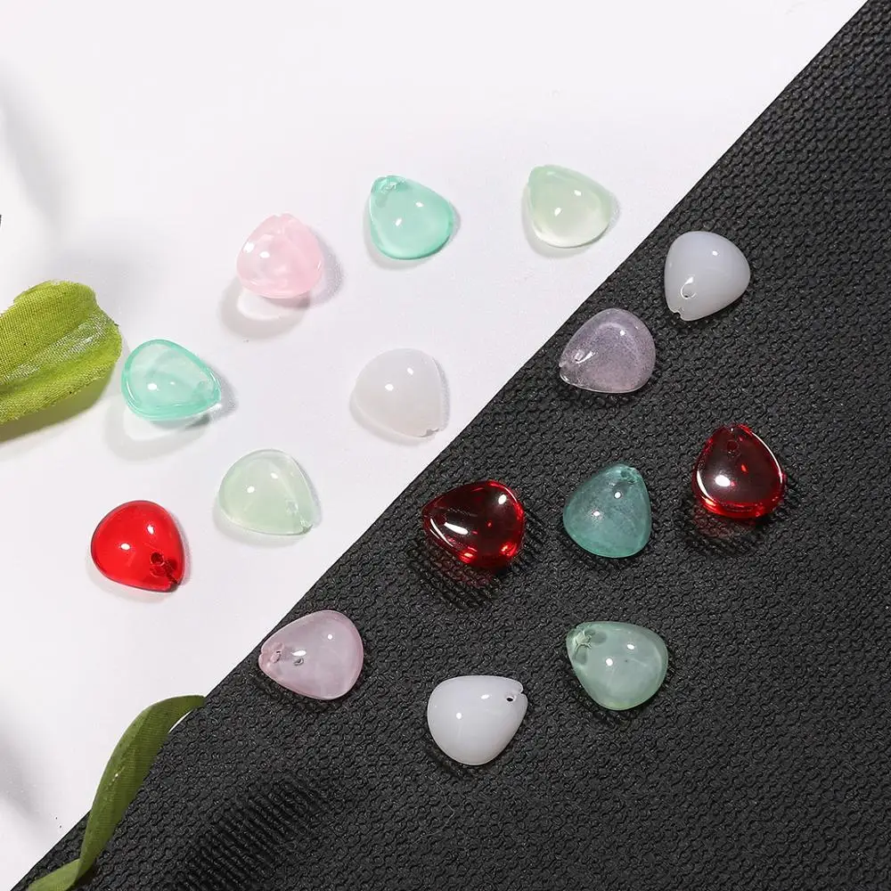 Прозрачный стеклянный Лепесток для цветов 10 шт./лот 12x10 мм прозрачный кабошон с