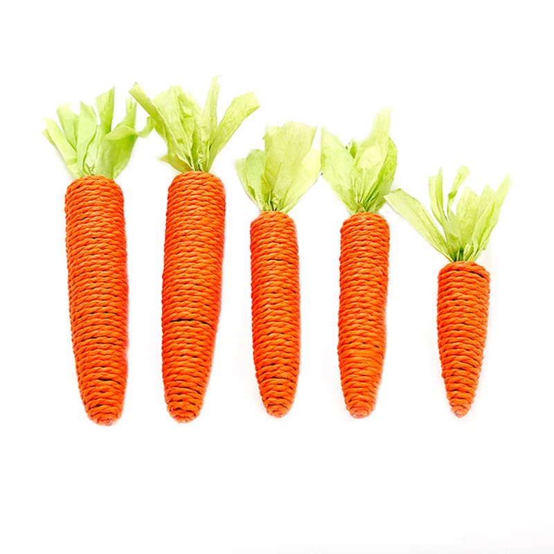 

Cat Sisal Toy Cat Scratcher Toy Kitten Fake Feather Carrot Shaped Cat Sisal Toy Cat Scratcher Toy Lifelike Pet Cat Favors Toy