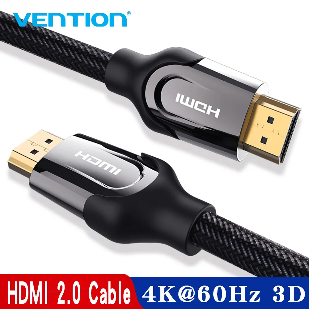 Высокоскоростной кабель Vention 2 м 10 15 4K 60 Гц HDMI 0 позолоченный шнур для UHD FHD 3D Xbox PS3 PS4