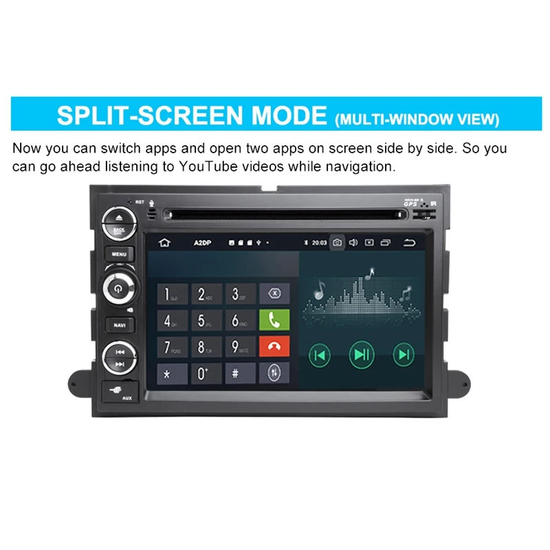 2 Din Android 10 четырехъядерный автомобильный DVD плеер для Ford F150 F350 F450 Fusion погрузка Mustang