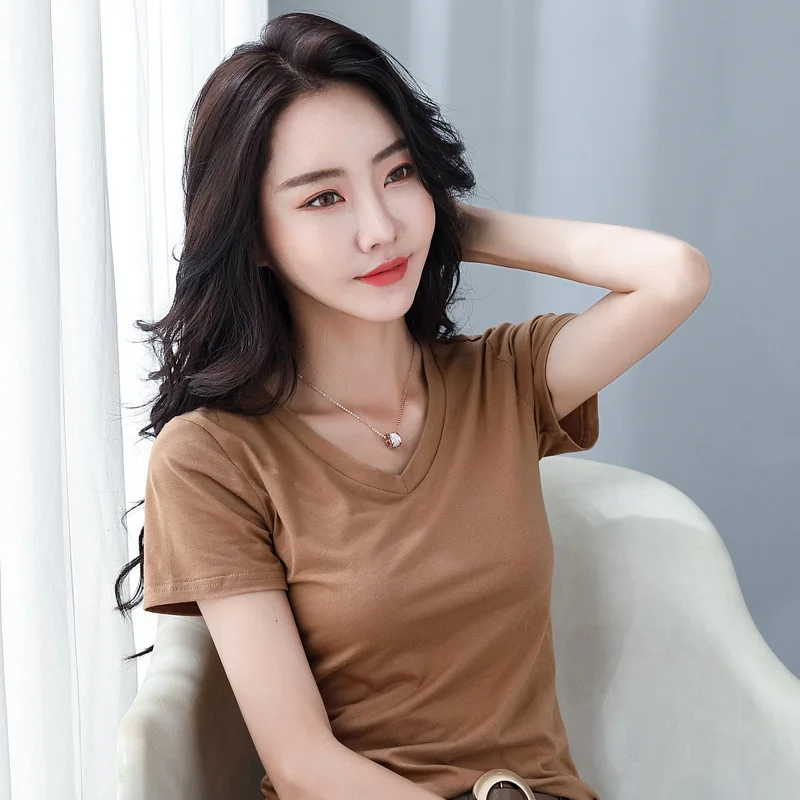 Настройте свой изображение логотипа Новая летняя Однотонная футболка белая