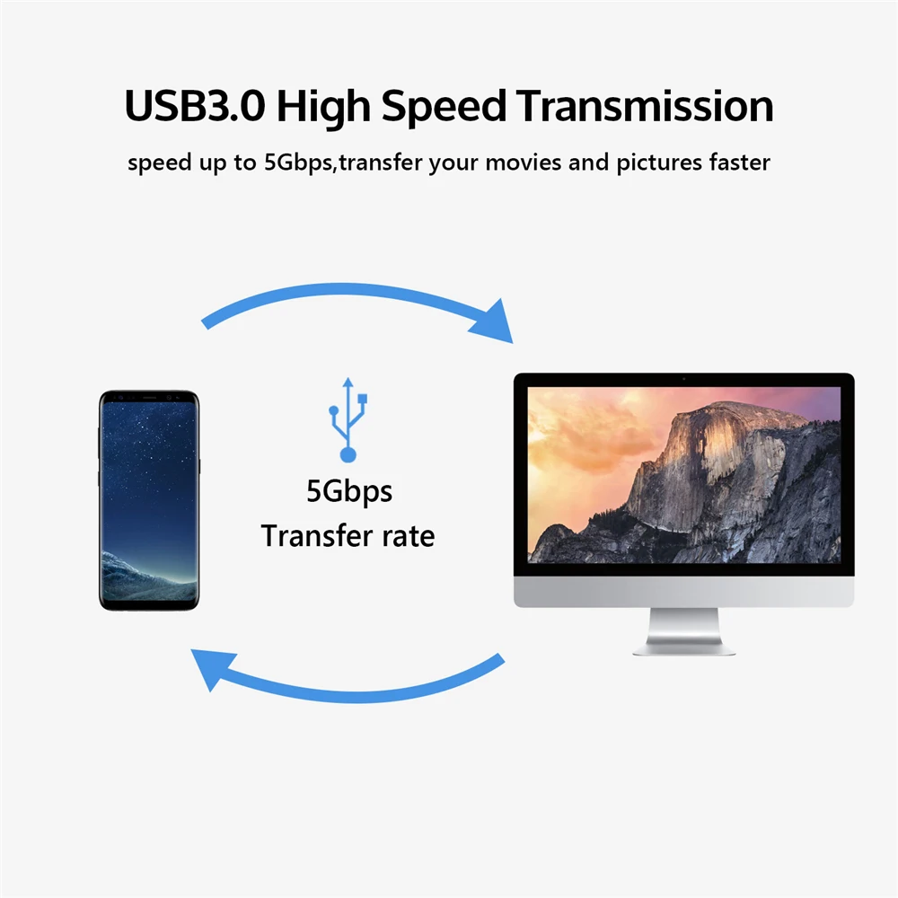 Кабель для передачи данных Kebidu 16 см USB 3 1 Type C папа на 0 A мама OTG Type-C адаптер Macbook Huawei