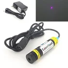 1668 405nm 20 МВт обратный сине-фиолетовый лазерный диодный точечный модуль пластиковый объектив + адаптер