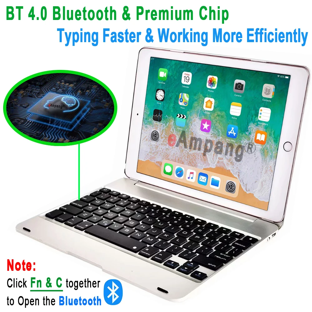 Чехол для клавиатуры iPad 9 7 чехол Apple 2017 2018 5 го 6 поколения Air 1 2 Pro 4 0 Bluetooth