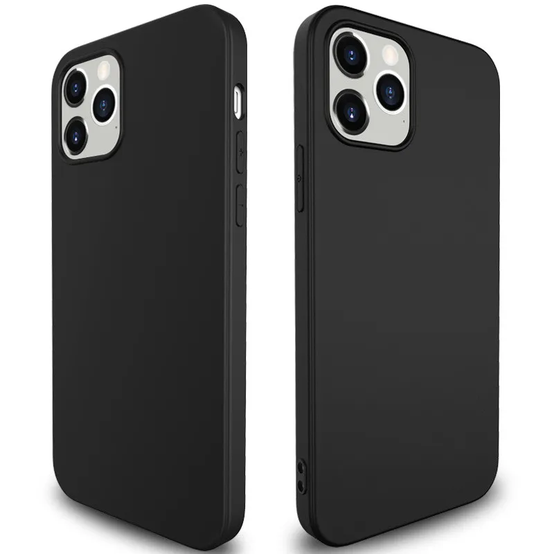 

soft black tpu phone case For iphone 11 12 mini Pro Max XS X XR 7 8 plus SE 2020 Luxury Transparent Matte Cover Hard Shell
