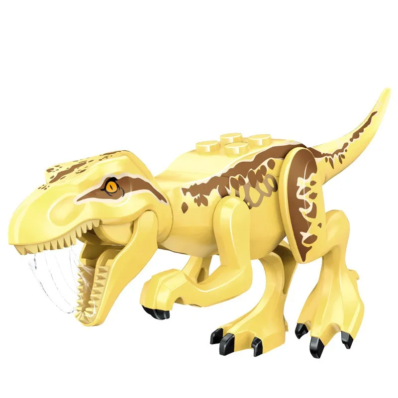 

8Pcs/lot New Dinosaurs Jurassic Rex Dilophosaurus Tyrannosaurus Figure Building Blocks Model Toy for Children