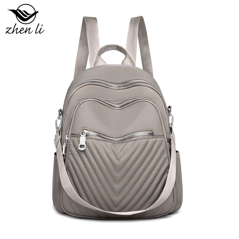 

Новое поступление 2021, женский рюкзак из ткани Оксфорд, высококачественный Многофункциональный однотонный уличный шик, однотонная сумка на ...