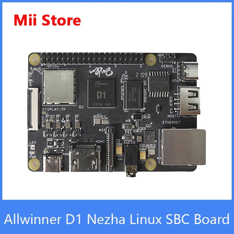 Allwinner D1 Nezha 64bit RISC-V Linux SBC Development board 1.0GHz with 1GByte DDR3 Support Tina/Debian system | Компьютеры и офис