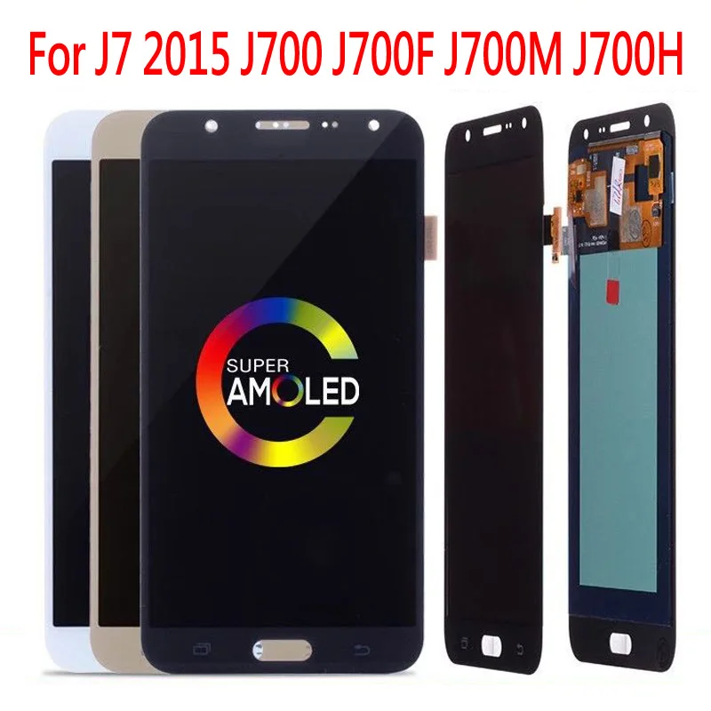 5 &quotAMOLED для samsung J7 2015 lcd J700H J700M J700 дисплей Galaxy сенсорный экран дигитайзер|Экраны