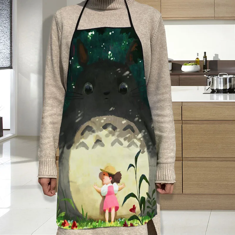 Фартук с изображением Тоторо гриль кухонный фартук шеф-повара профессиональный
