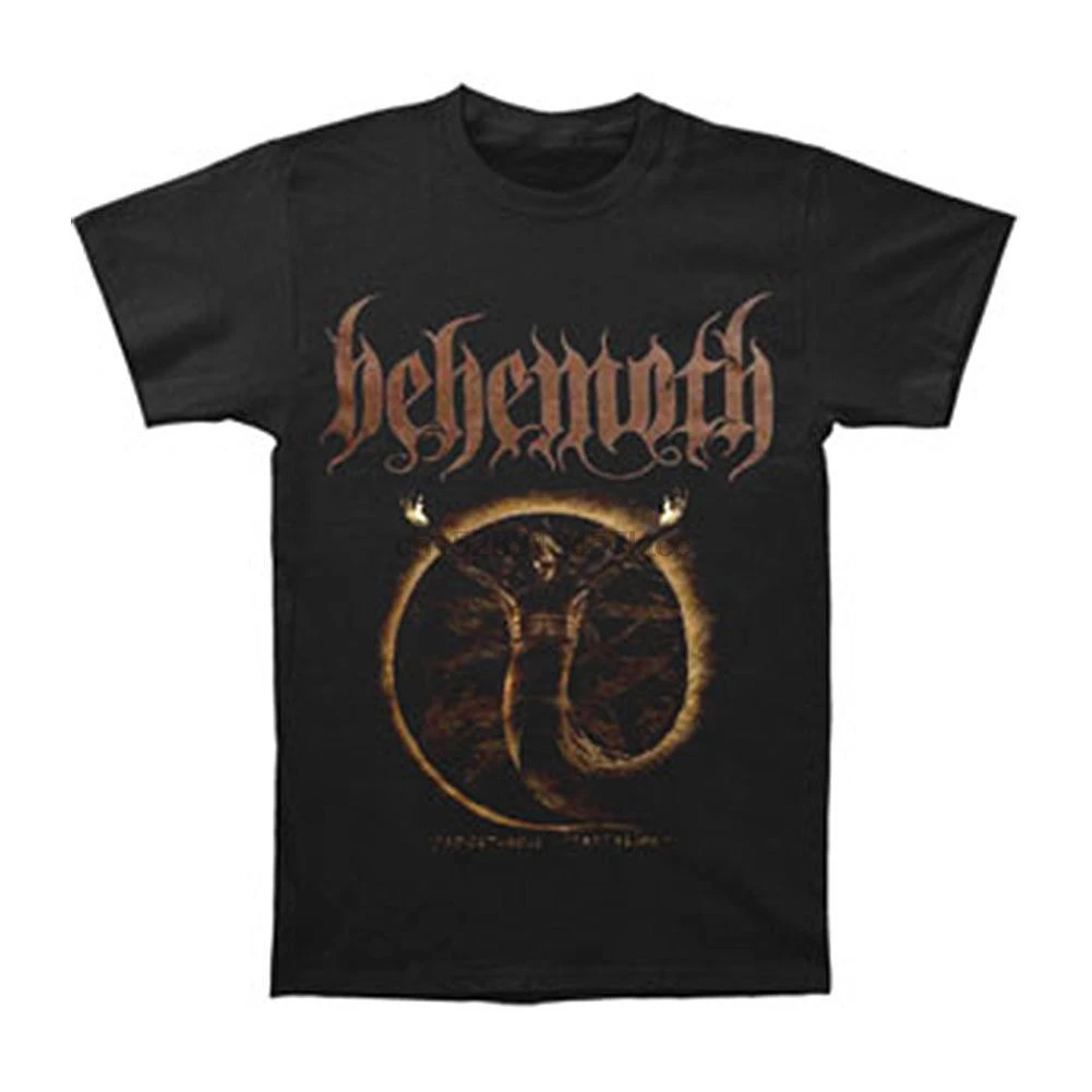 Мужская футболка Behemoth с изображением пандамона черная коротким рукавом