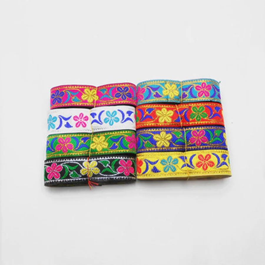 7 метров этническое Рождественское украшение вышивка Цветочная кружевная 3 см