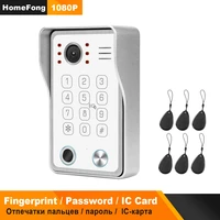 homefong doorbell for video intercom hd 1080p video door phone camera support fingerprint ic card password unlock waterproof