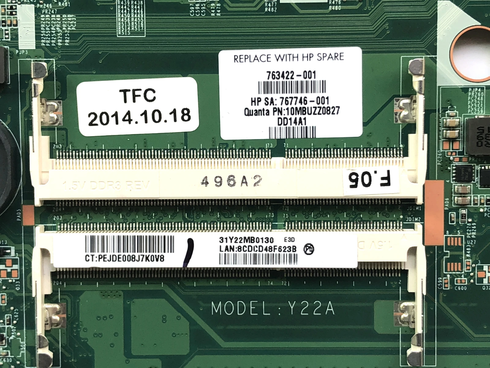 Высокое качество 763422-501 763422-001 для HP Pavilion 17Z-F000 17-F Материнская плата ноутбука DAY22AMB6E0