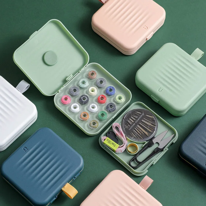 

Portable Magnetic Needle Thread Box Basic Sewing Kit Multifunctional Combination Portable Sewing Hand Sewing Embroidery Tool