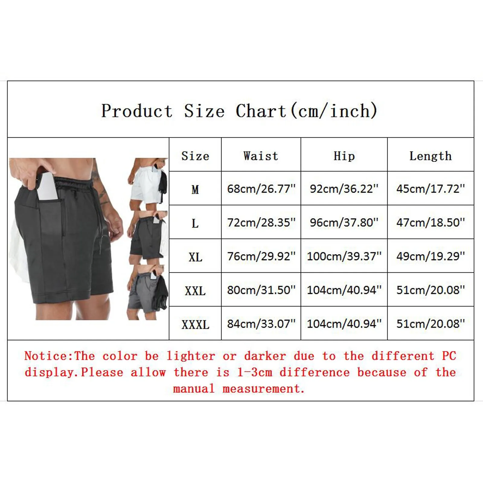 

2021 Summer Running Casual Shorts Men 2 In 1 Sports Jogging Fitness Workout Training Quick Dry Mens Gym Sport Athletic Shorts 5