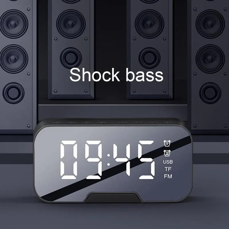 Светодиодные зеркальные часы 1 шт. цифровые настольные радио беспроводные Часы