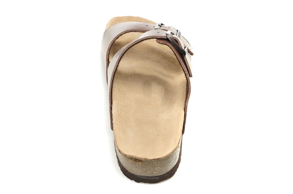 

Men's Famous Brand Genuine Leather Slippers Woman Flat Sandals Two Buckle Summer Beach With original shoe box Drop Shipping 824