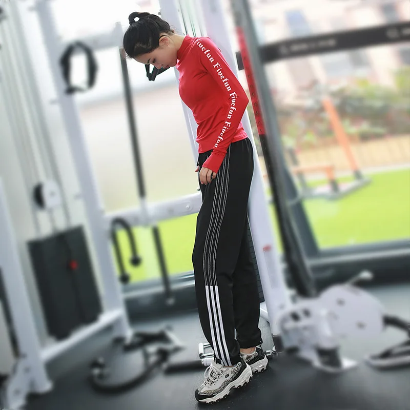 Женский спортивный костюм облегающая поглощающая пот дышащая тренировочная