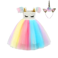 unicorn dress for girls children girl carnival costume party dresses birthday gift princess girls clothes toddler girl dresses