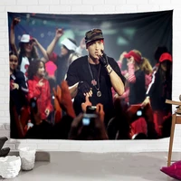 hip hop rock singer poster concert party banners hanging cloth printing flags metal music tapestry mural wall hanging home decor