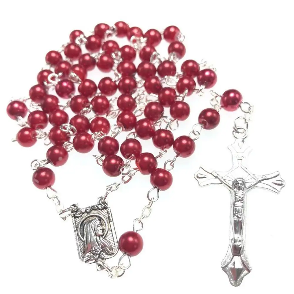 Бесплатная доставка 2 шт./упак. 6 мм фотобусина четки с жемчугом N1335 серебряной