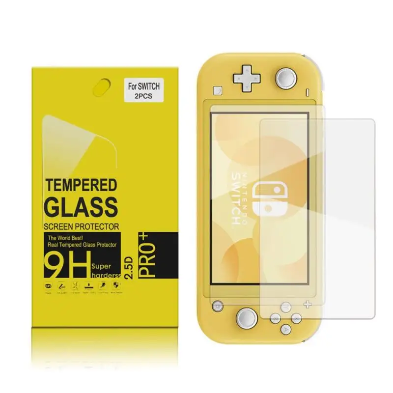 2 шт. Экран протектор для Nintendo Switch Lite закаленное Стекло Full HD прозрачная защитная
